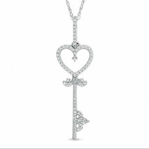 1/8 CT T.W. Diamond Necklace in 10K White Gold